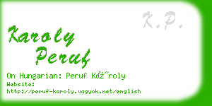 karoly peruf business card